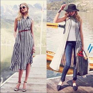 Anthro || Holding horses striped dress size 0P